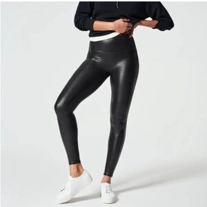 SPANX SHAPE FAUX LEATHER LEGGINGS